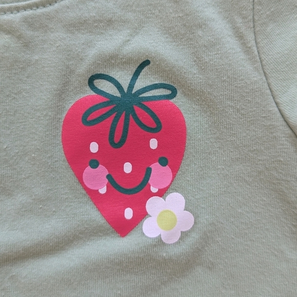 Cat & Jack + Carter's Strawberry Short Sleeves Leggings 4-Piece Lot - Size 12M - Picture 9 of 15